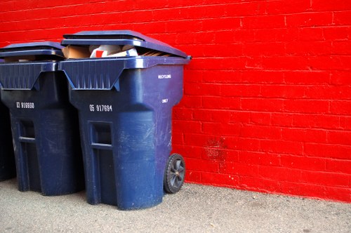 Professional waste management team at work